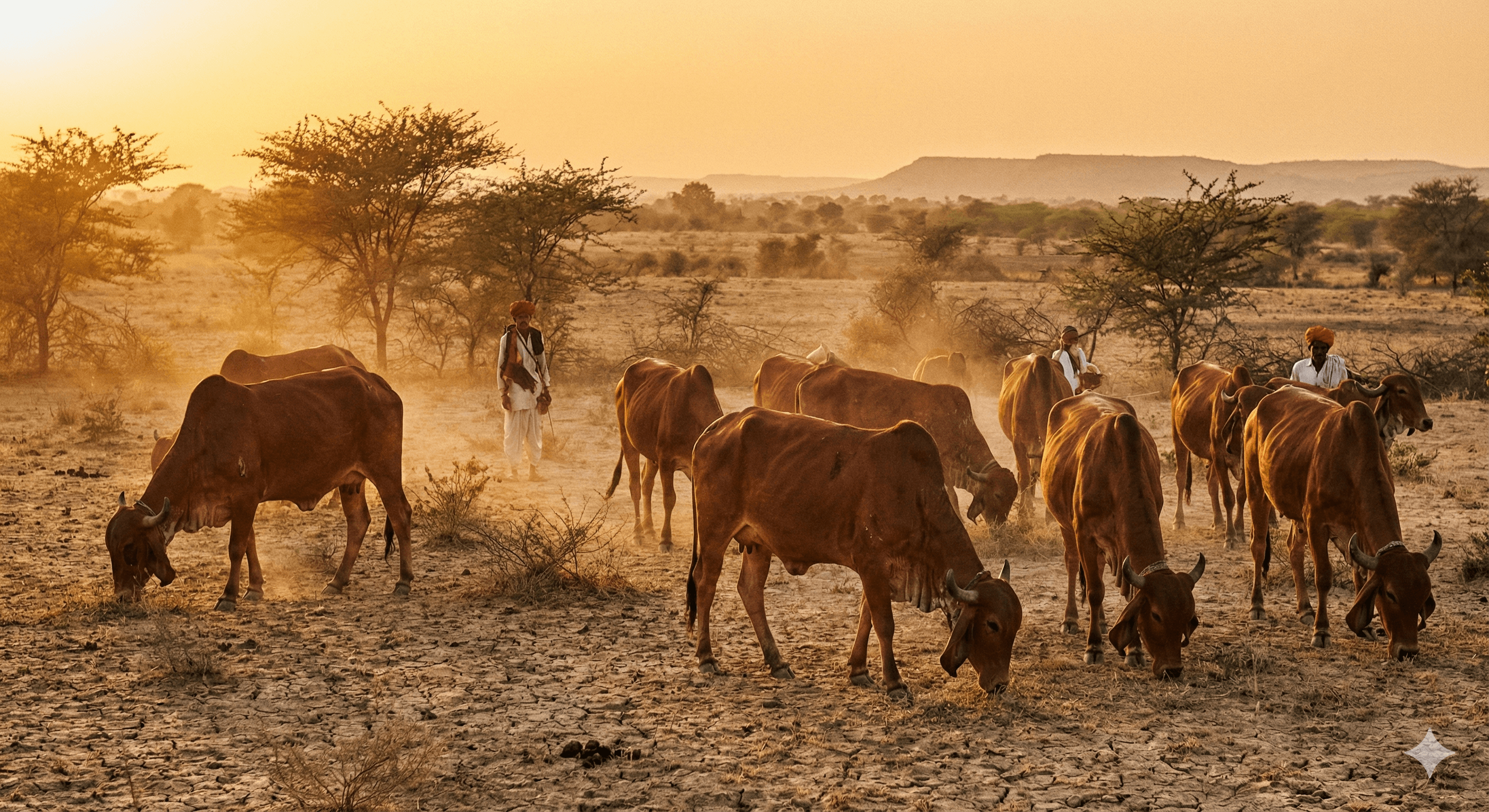 Gir Cows Grazing